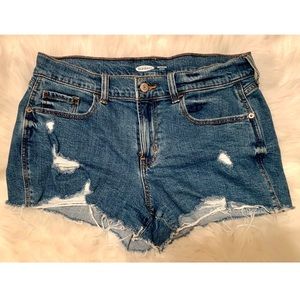 Mid-raise Denim Shorts